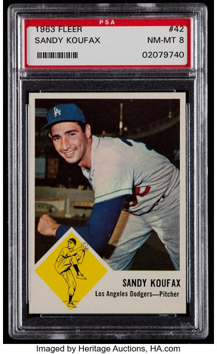  1963 Fleer # 42 Sandy Koufax Los Angeles Dodgers