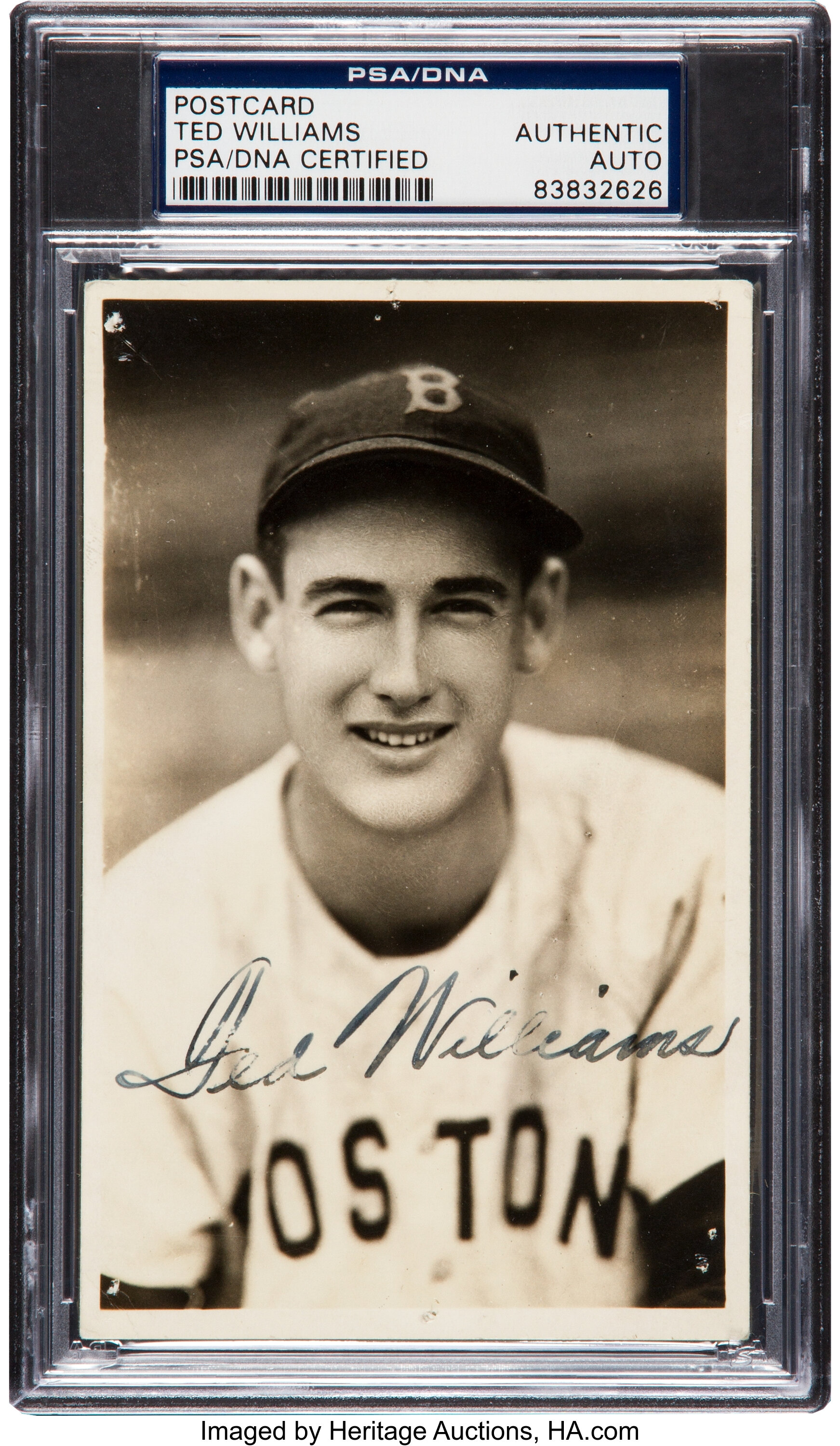 Ted Williams Autographed Postcard