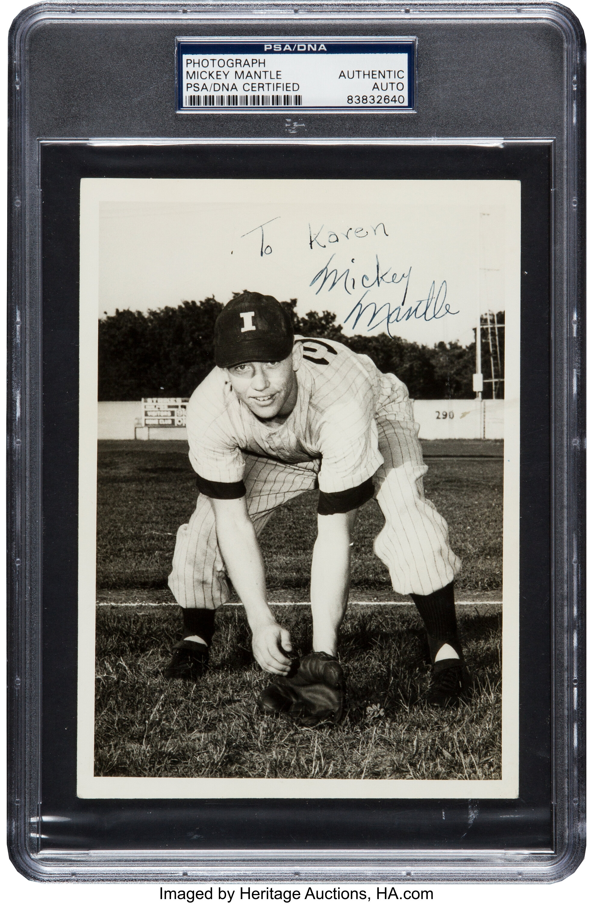 Sold at Auction: Mickey Mantle No.7 autographed New York Yankees