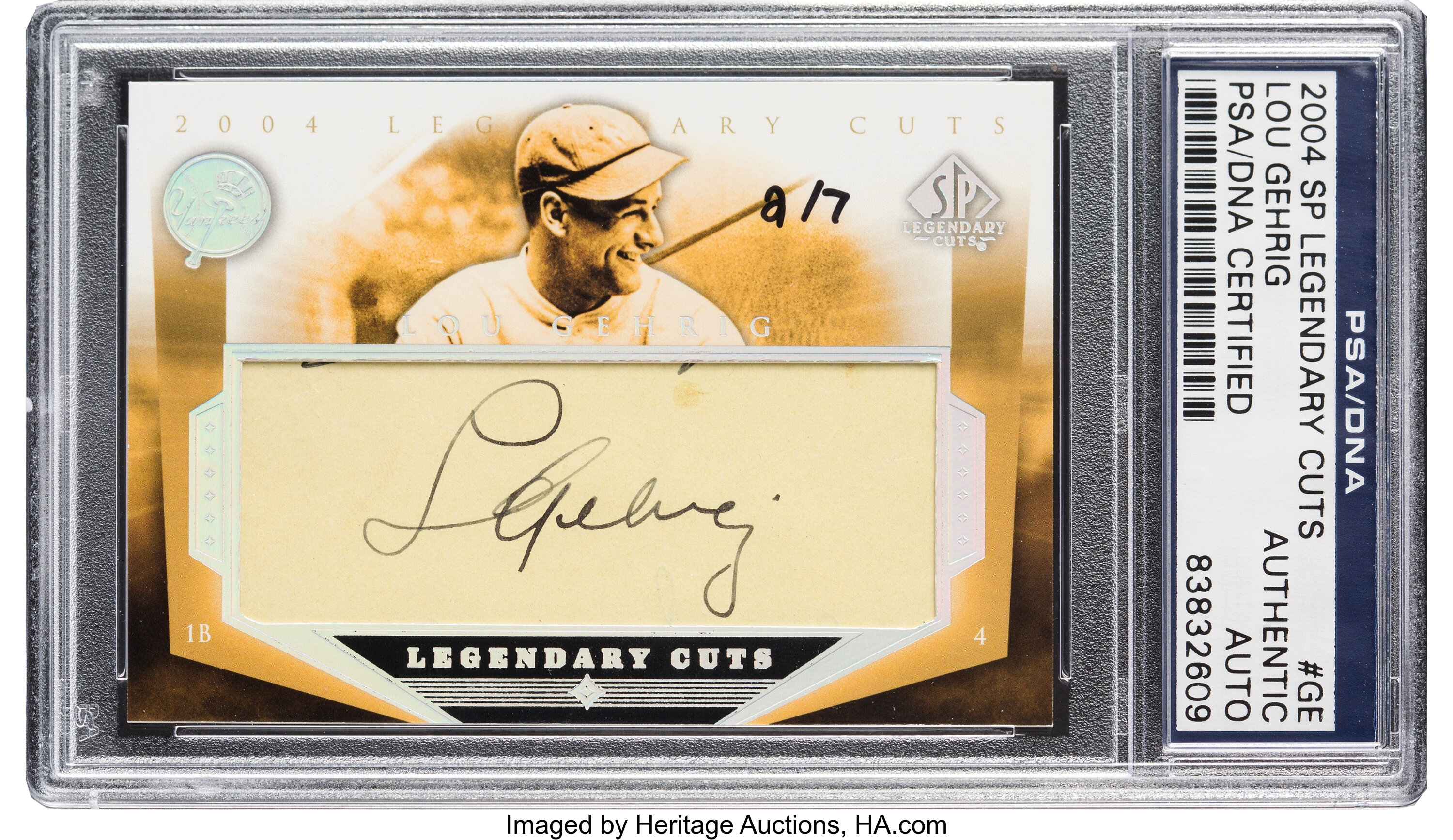 2008 Upper Deck Premier Legendary Remnants Lou Gehrig Jersey, Lot #44028