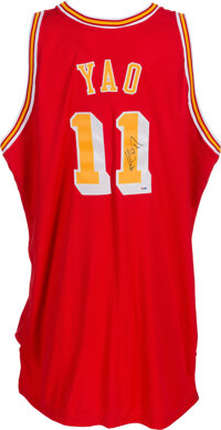 Throwback Yao Ming Houston Rockets Jersey L