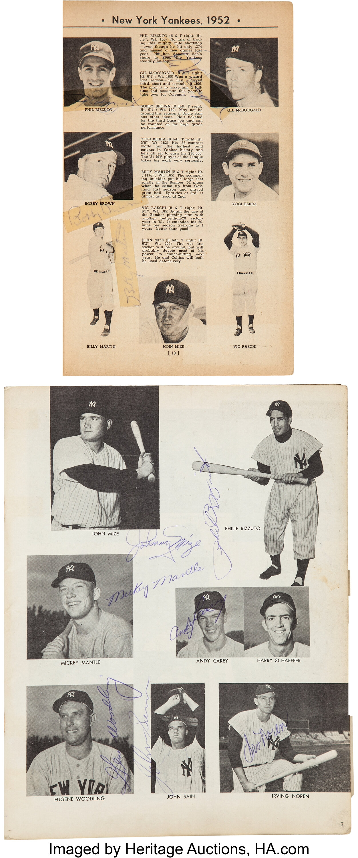 Mickey Mantle and Eddie Mathews Signed Photograph