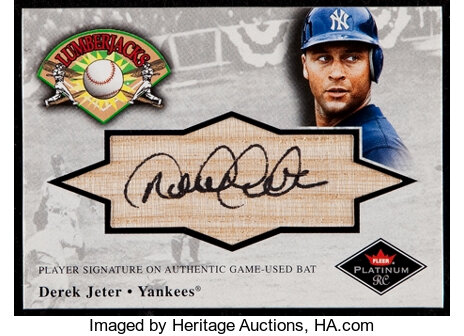 DEREK JETER AUTOGRAPH - GAME USED