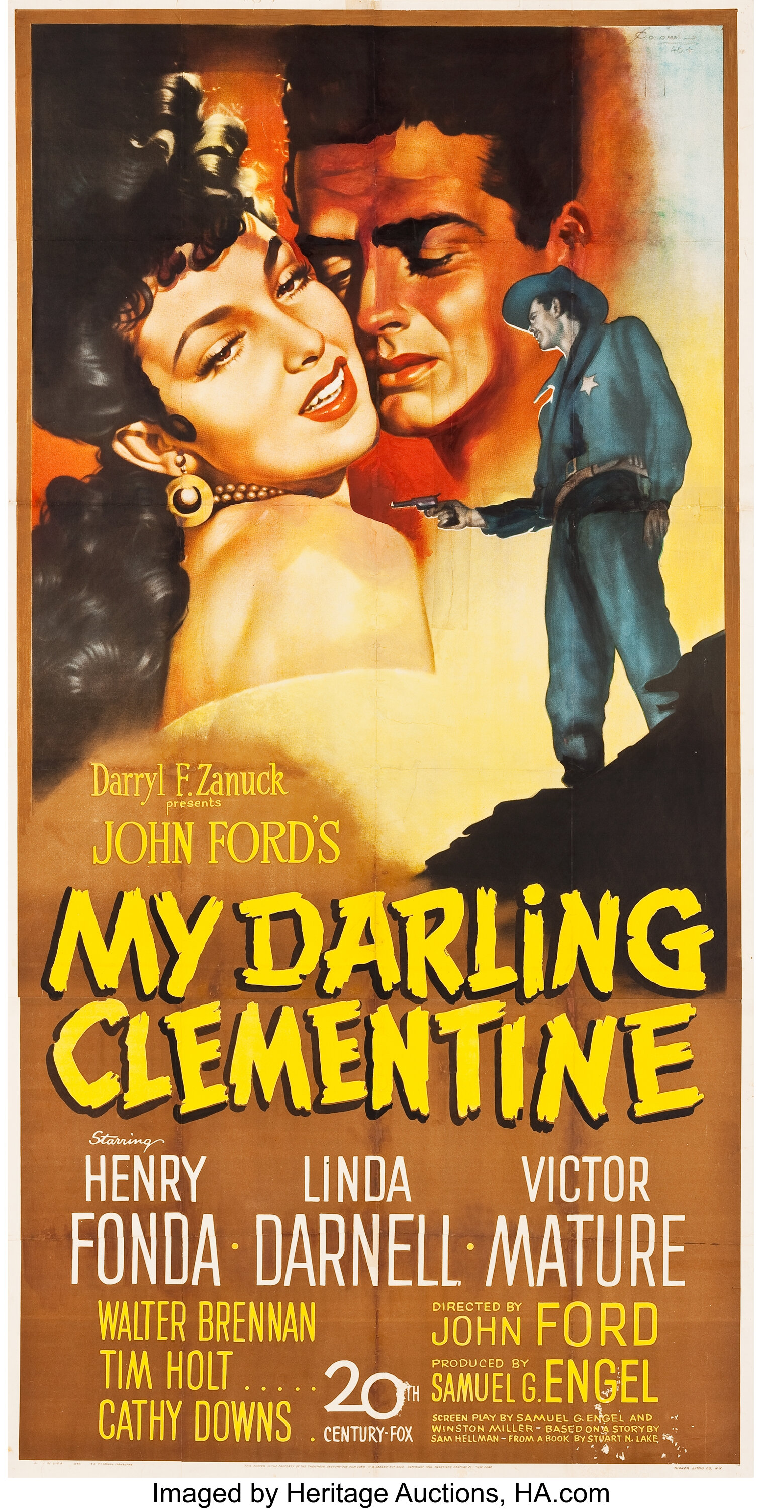 My Darling Clementine th Century Fox 1946 Three Sheet 39 5 Lot 865 Heritage Auctions