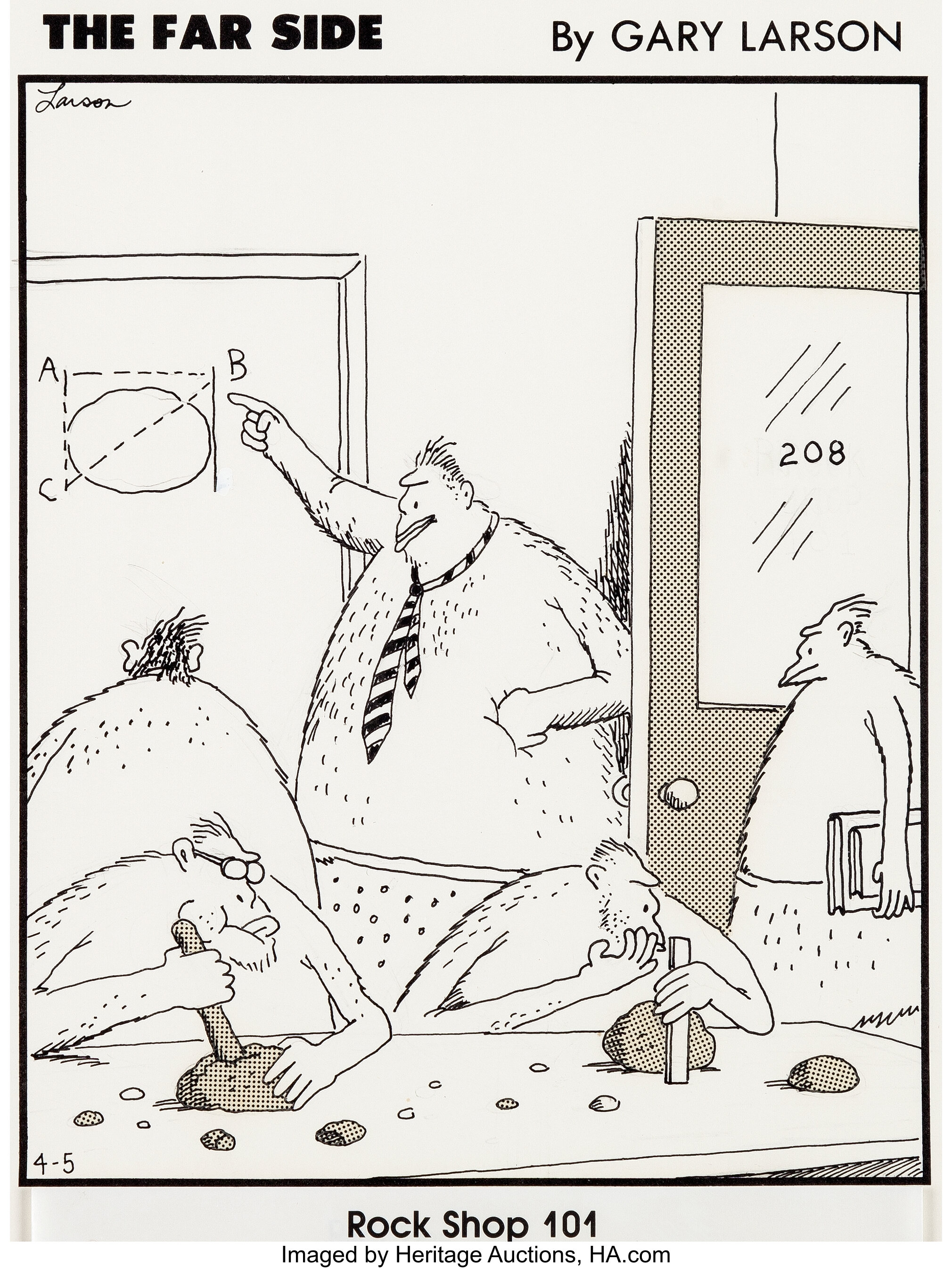 Gary Larson The Far Side Daily Comic Strip Original Art Dated Lot 92146 Heritage Auctions
