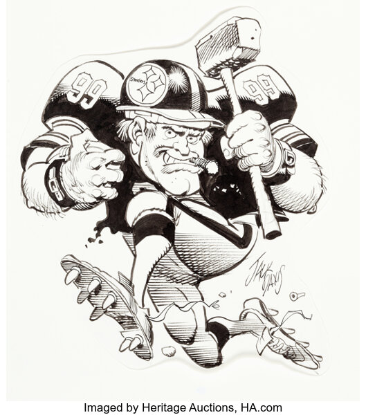 Jack Davis Atlanta Braves Baseball Illustration Original Art (Hot