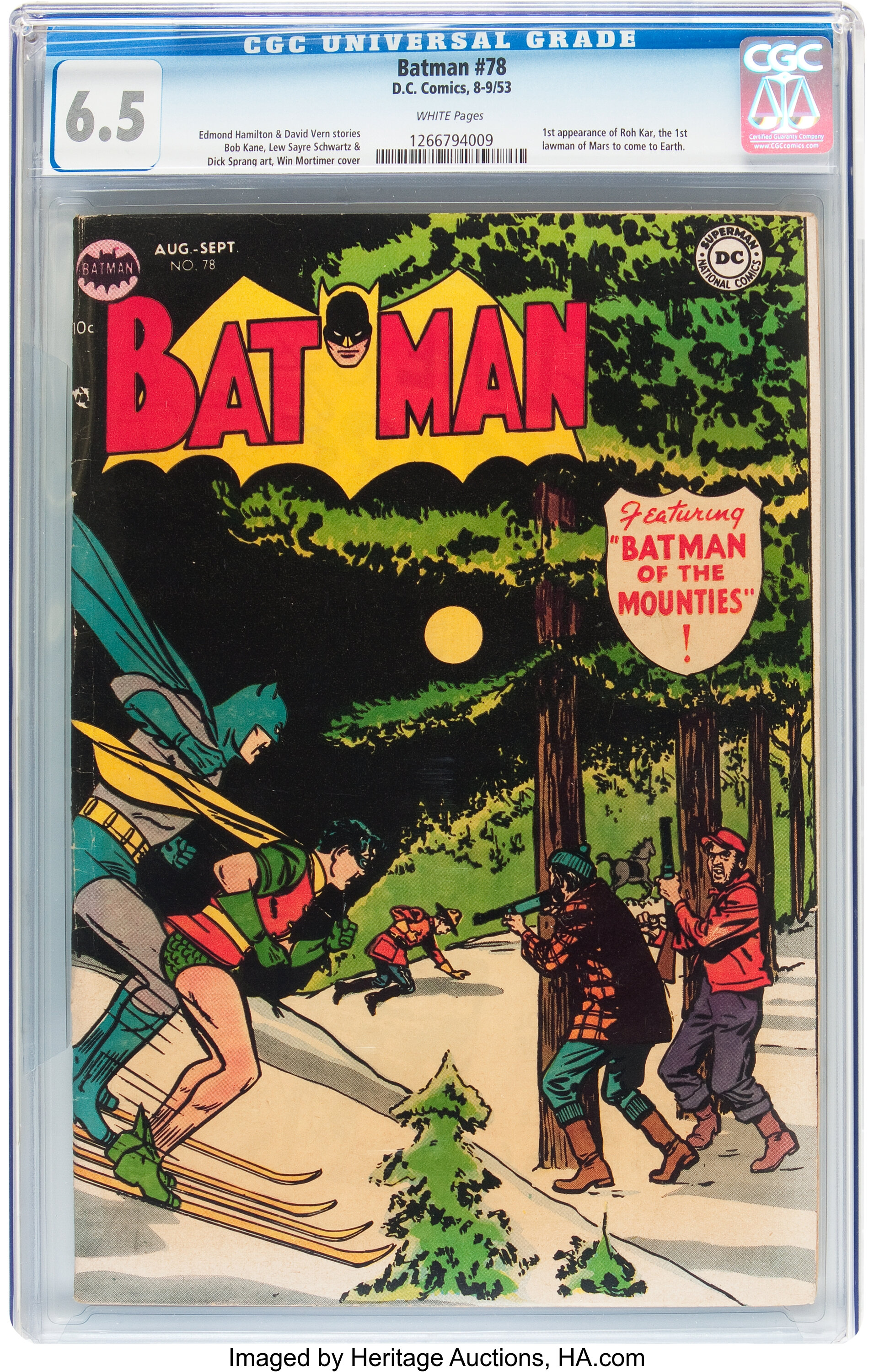 Batman #78 (DC, 1953) CGC FN+  White pages.... Golden Age | Lot #93015 |  Heritage Auctions