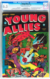 Young Allies Comics #4 (Timely, 1942) CGC FN+ 6.5 Cream to off-white pages