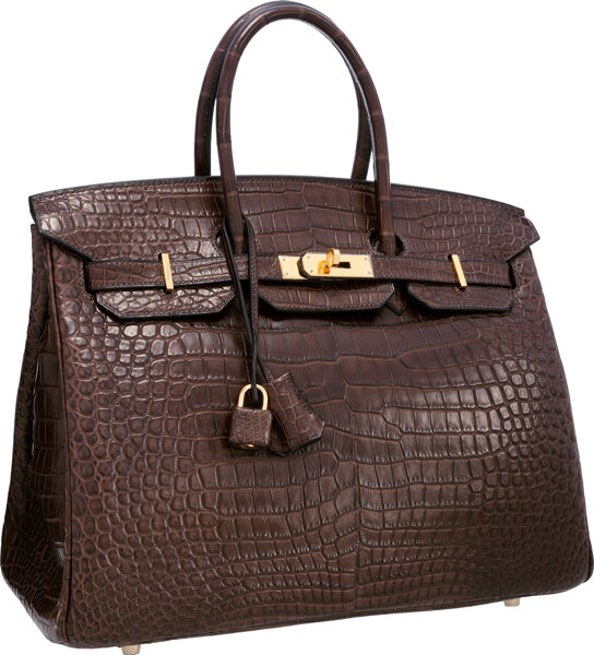 Hermes Birkin 35cm Brown Crocodile - Upper-Luxury