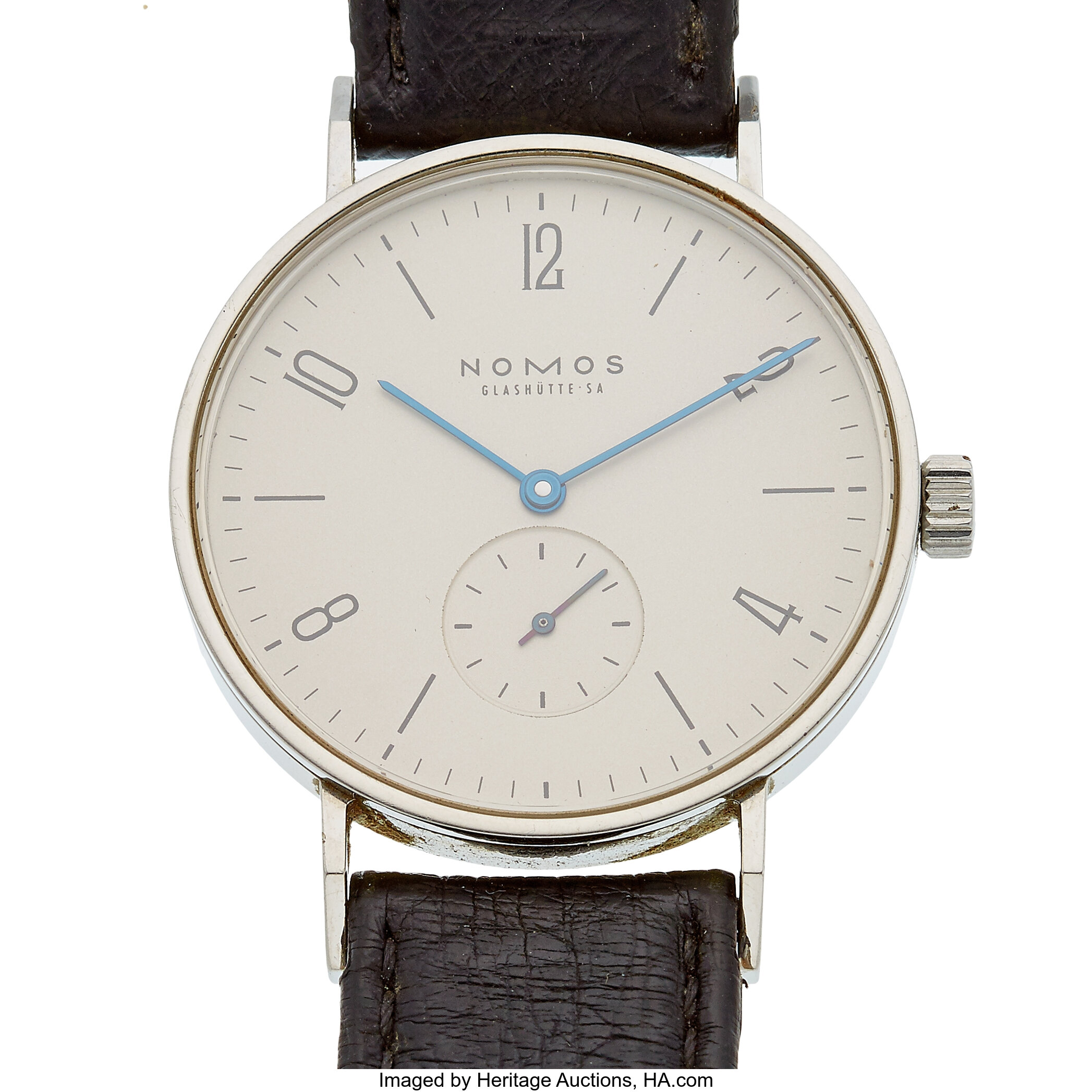 Nomos Glashutte Model Tangente Edelstahl Steel Wristwatch