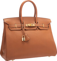 Sold at Auction: Hermes 32cm Tri-Color Rouge Vif, Orange, and Ebene Togo  Retourne Kelly Bag with