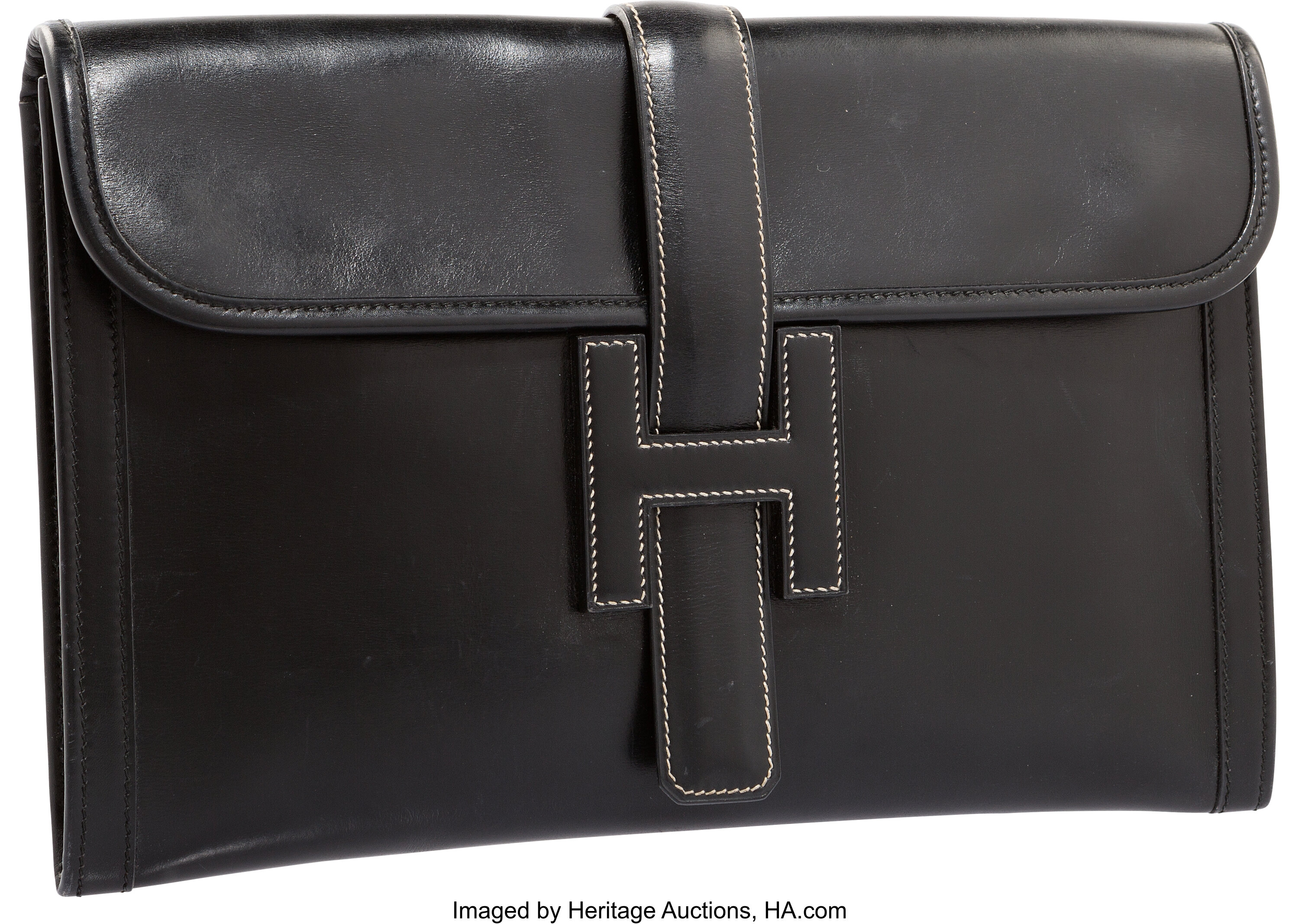 Hermes Black Vache Liegee Leather & Passementerie, by Francoise