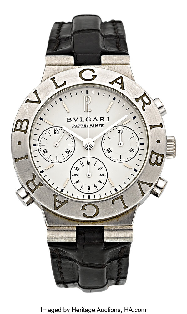 Bvlgari Gentleman's Platinum, White Gold, Rattrapante Diagono | Lot #54073  | Heritage Auctions