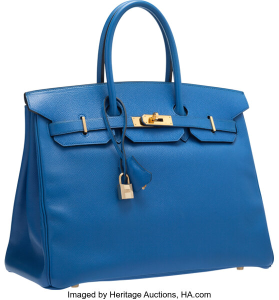 35CM Light Blue Hermes Birkin Bag