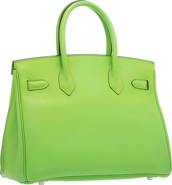 Hermes 30cm Vert Cru Swift Leather Shooting Star Birkin Bag with Lot 58068 Heritage Auctions