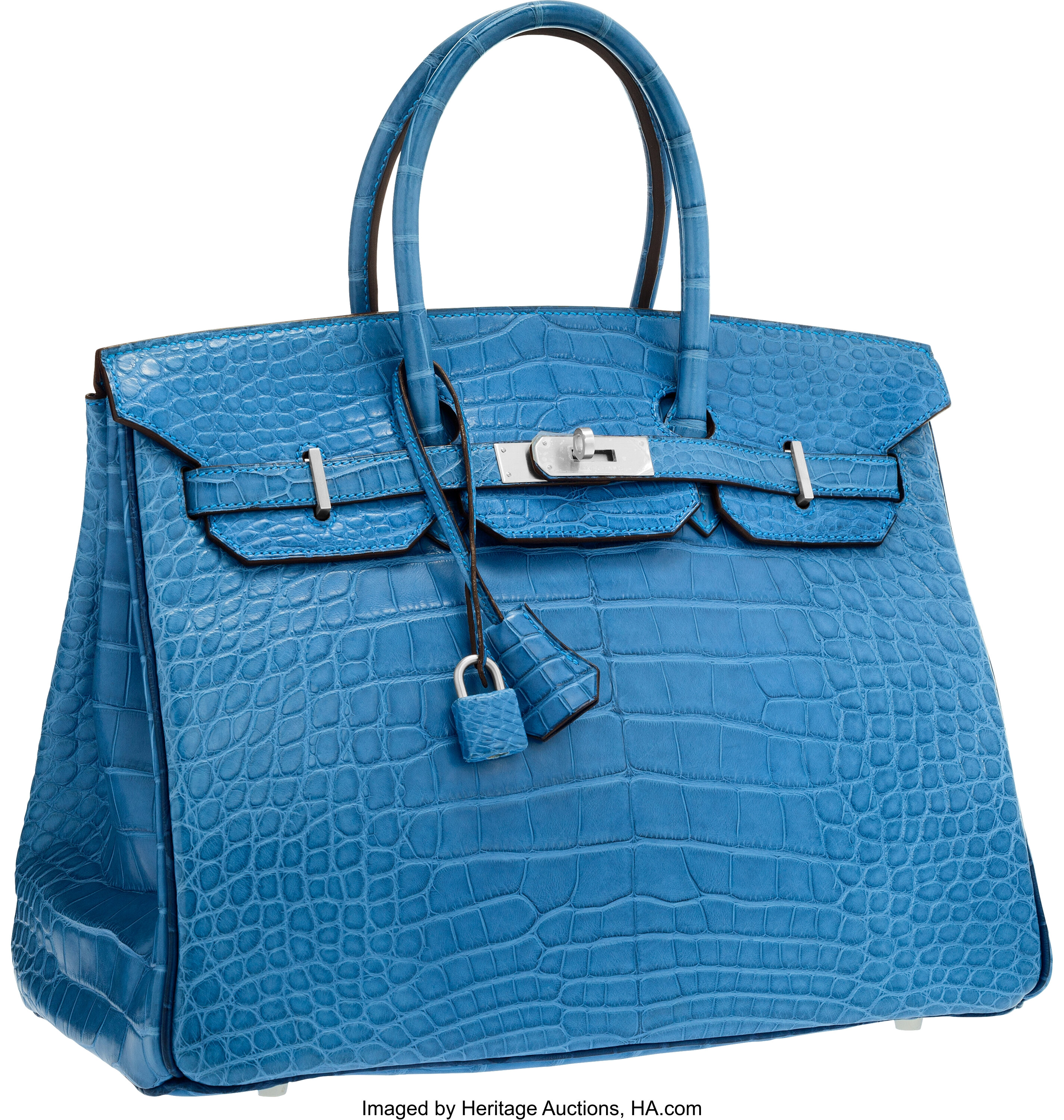 Hermes Birkin Bag 35cm Mykonos Matte Alligator Palladium Hardware