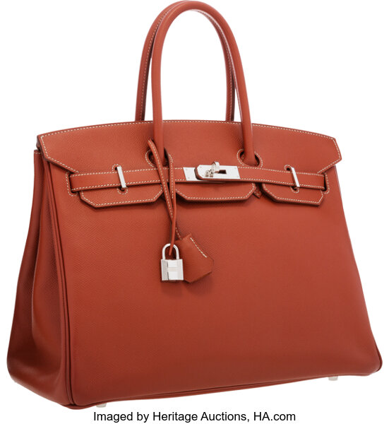 Hermes 35cn Brique Epsom Leather Birkin Bag