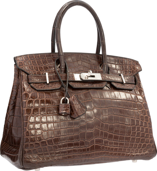 Replica Hermes Birkin 30cm Bag In Taupe Embossed Crocodile Leather