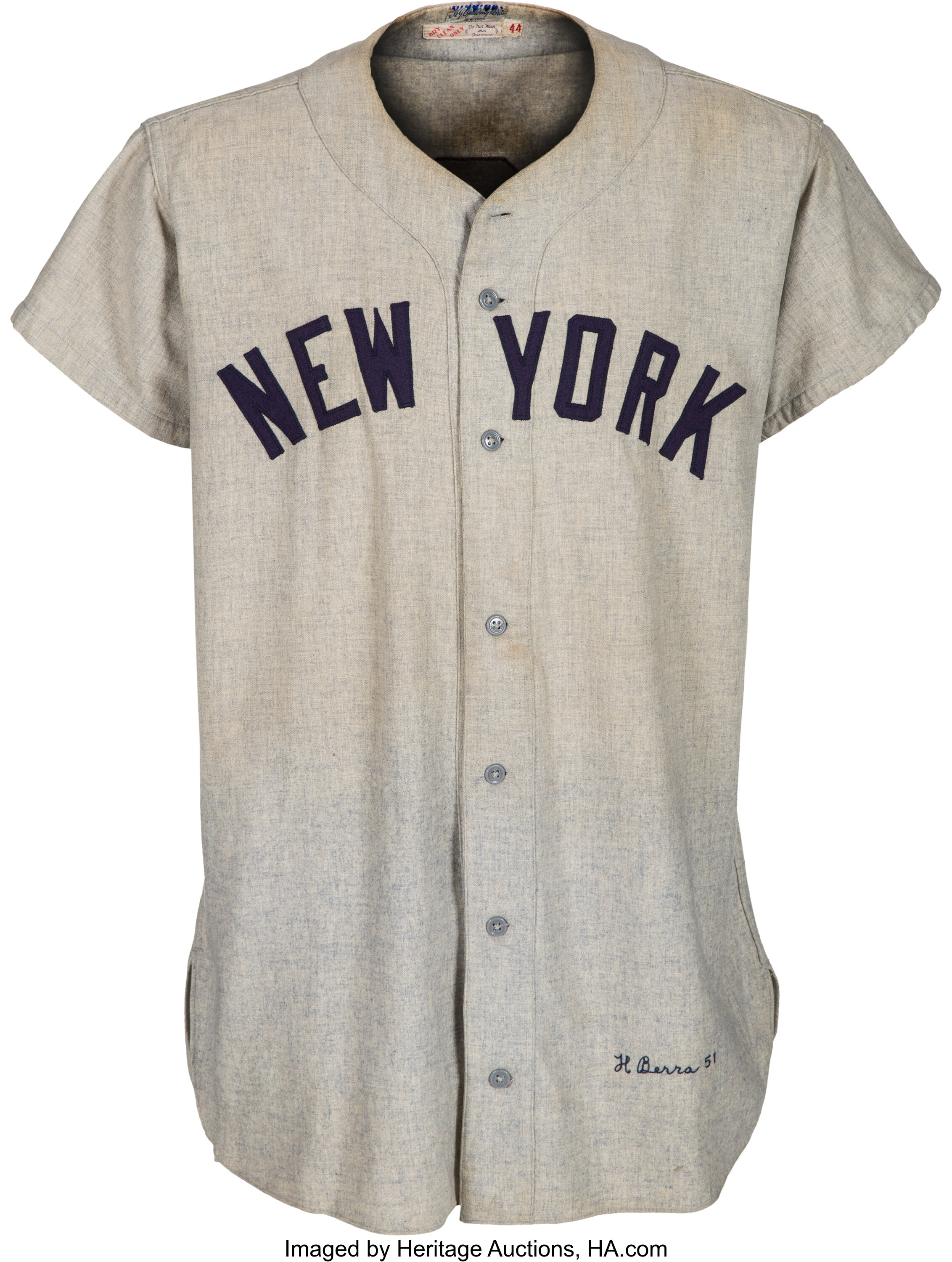1951 Yogi Berra Game Worn New York Yankees Jersey.... Baseball | Lot ...