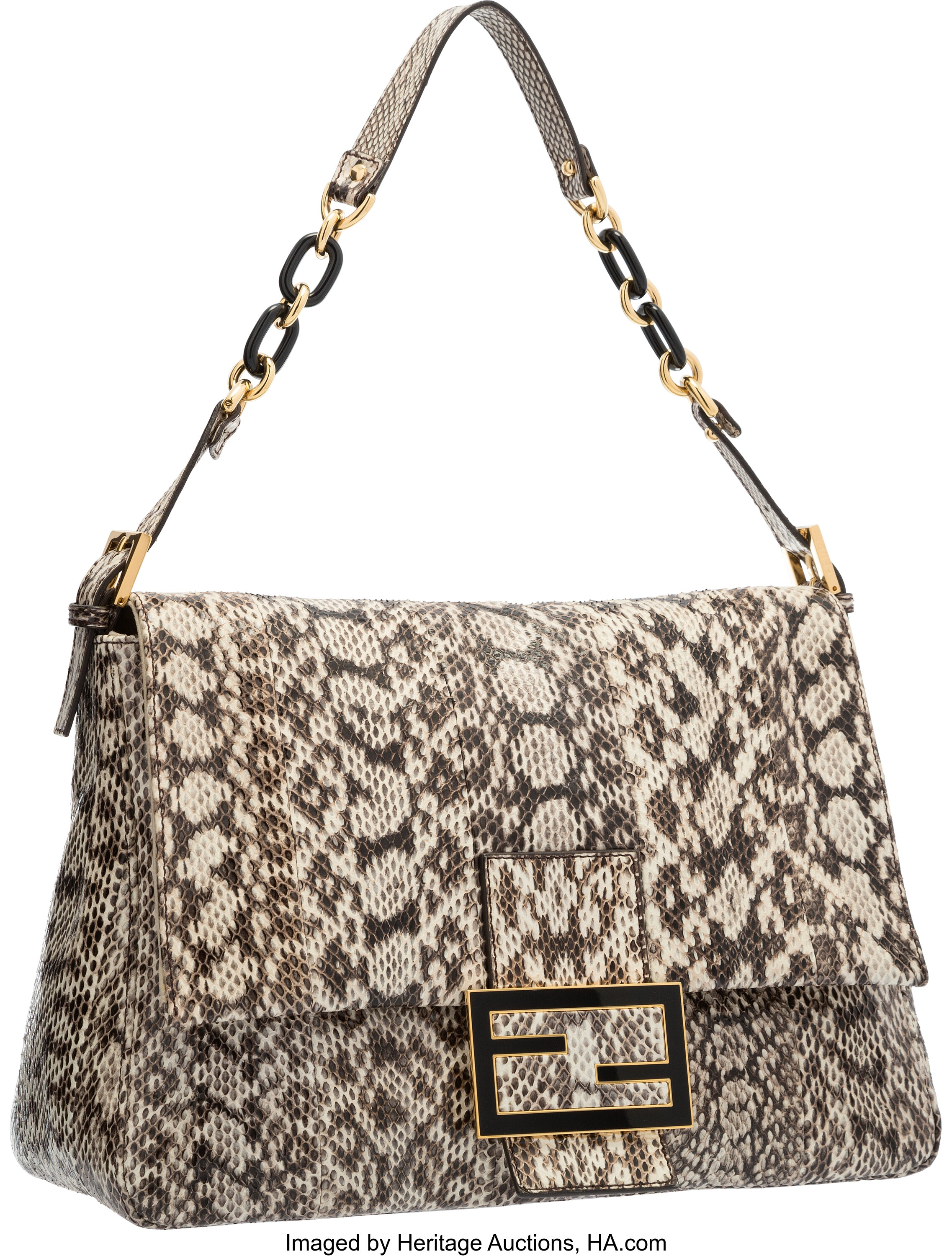 Fendi Natural Snakeskin Mama Baguette Bag . Excellent Condition. | Lot ...