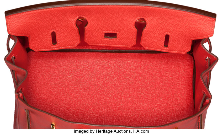 Luxury Accessories:Bags, Hermes 25cm Rouge Pivoine Togo Leather Birkin Bag with Gold
Hardware. Pristine Condition. 9.5" Width x 8" Height x 5" Dept...