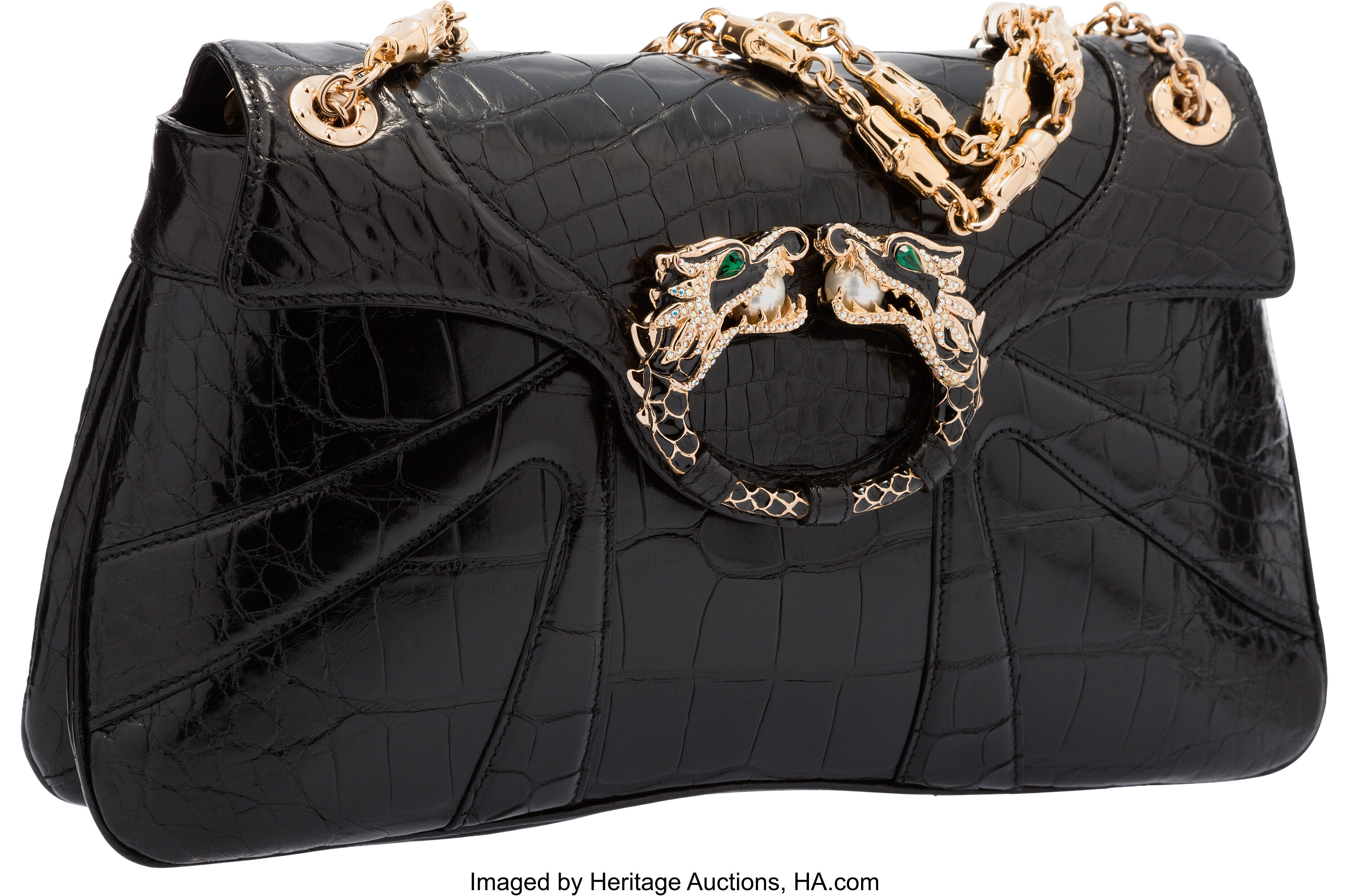 Gucci Black Crocodile Dragon Shoulder Bag by Tom Ford. Excellent | Lot  #58360 | Heritage Auctions