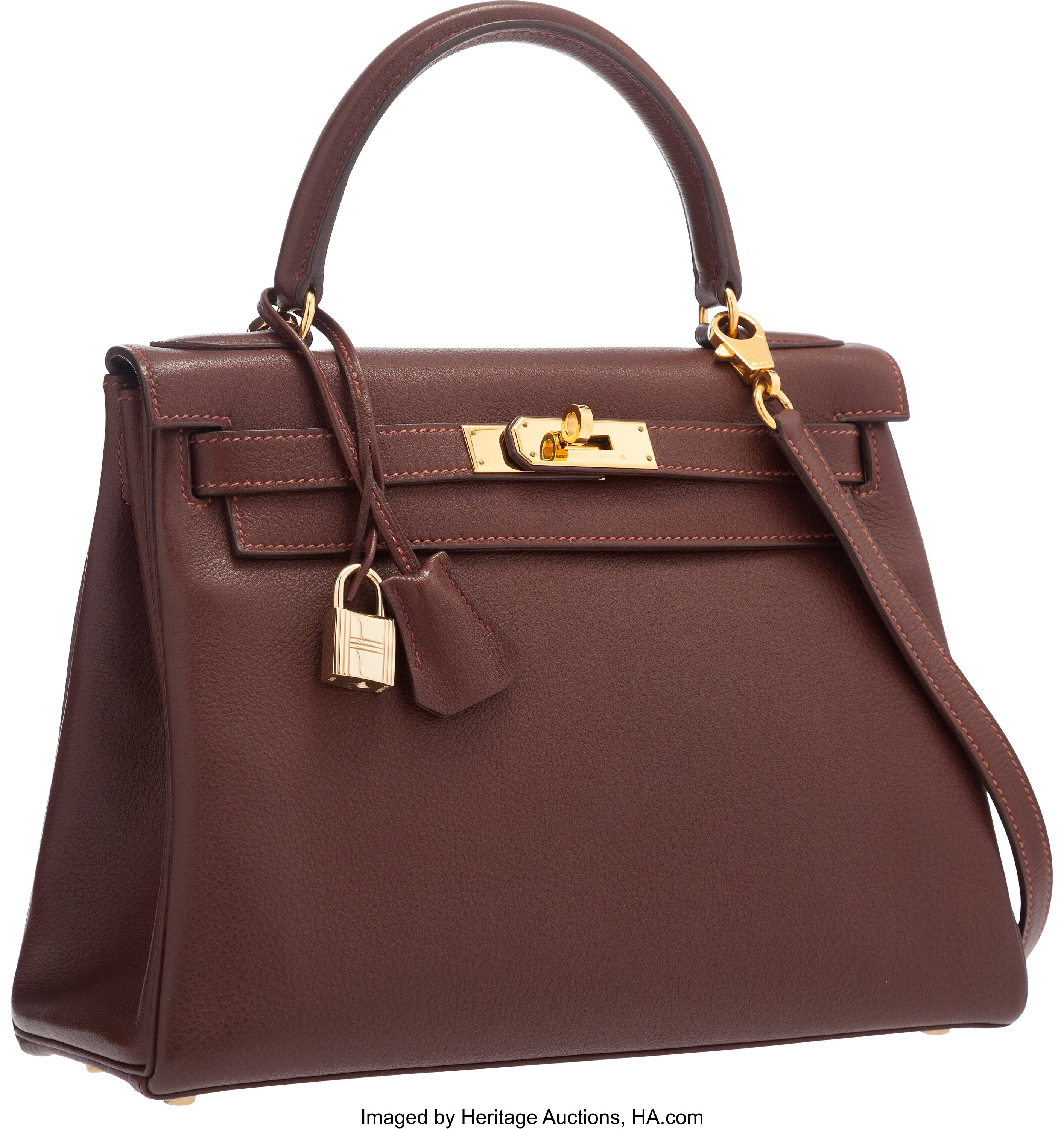 Hermes Kelly 20 Bi-Color Mini Sellier Bag Havane / Etrusque Chevre Palladium