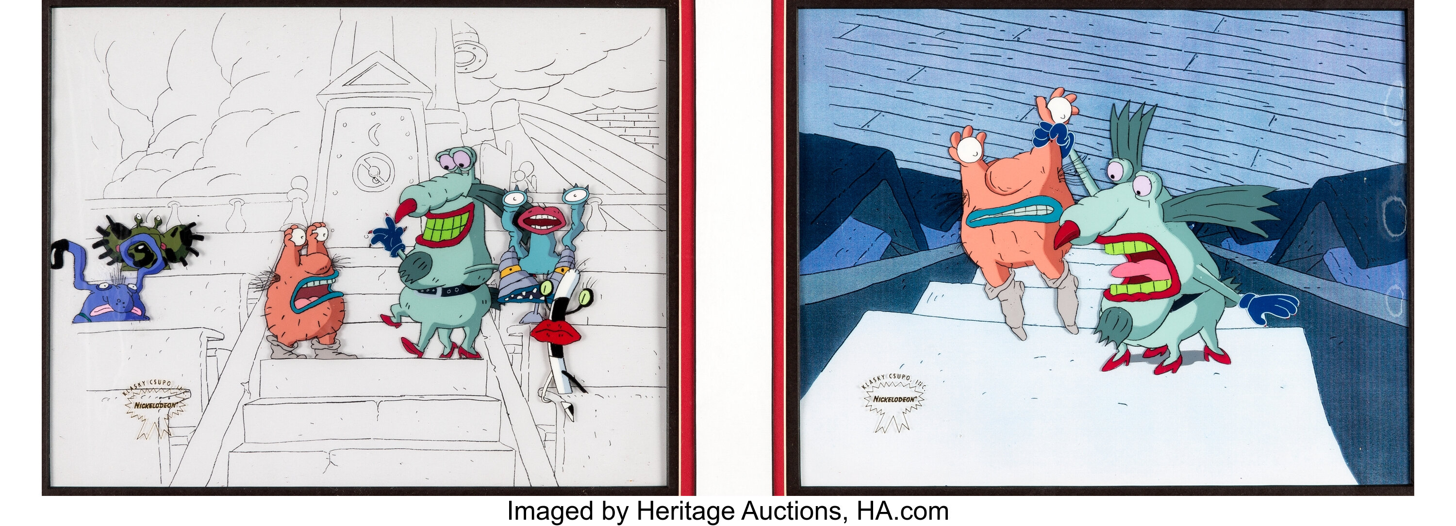 ahh Real Monsters Krumm Gromble And Others Production Cel Lot 123 Heritage Auctions