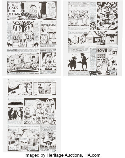 Peter Bagge Creepy 16 The Cats Of Ulthar Complete 3 Page Story Lot 12006 Heritage Auctions