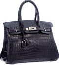 The ultra chic and luxurious Hermès Indigo Matte Alligator Mini