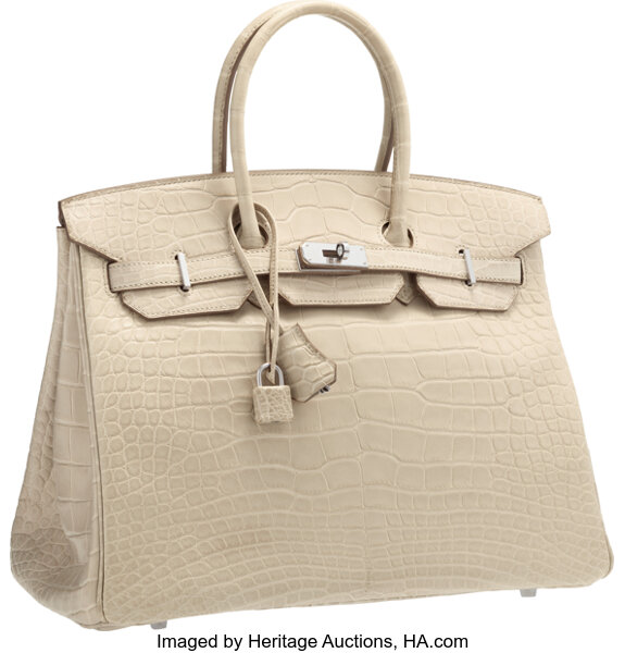 Hermès Birkin 35 Alligator Beton Bag PHW – ZAK BAGS ©️