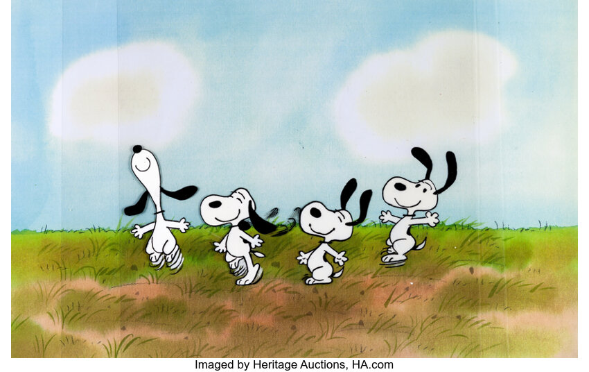 snoopy and charlie brown dancing