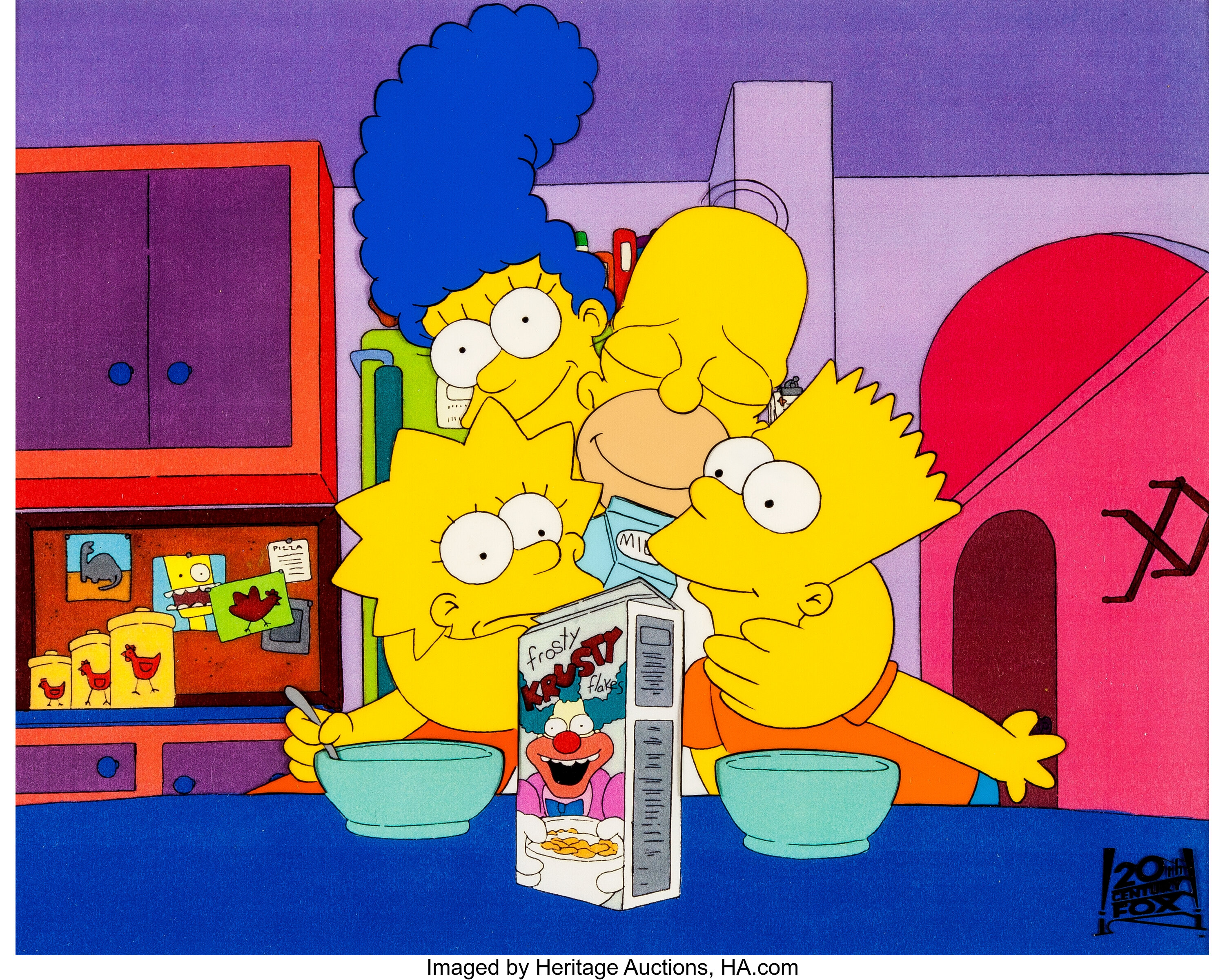 The Simpsons Bart The Genius First Season Production Cel Fox Lot 