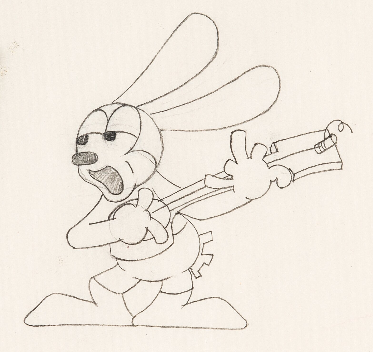 Oswald the Lucky Rabbit Animation Drawing (Walt Disney,, Lot #95003