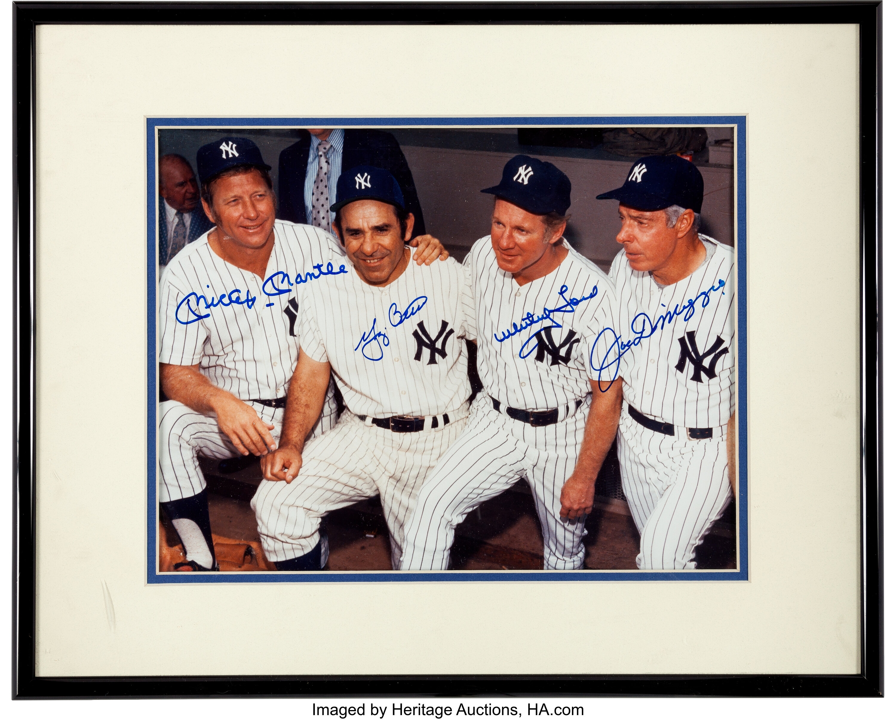 Yogi Berra Mickey Mantle Whitey Ford and Joe DiMaggio New York