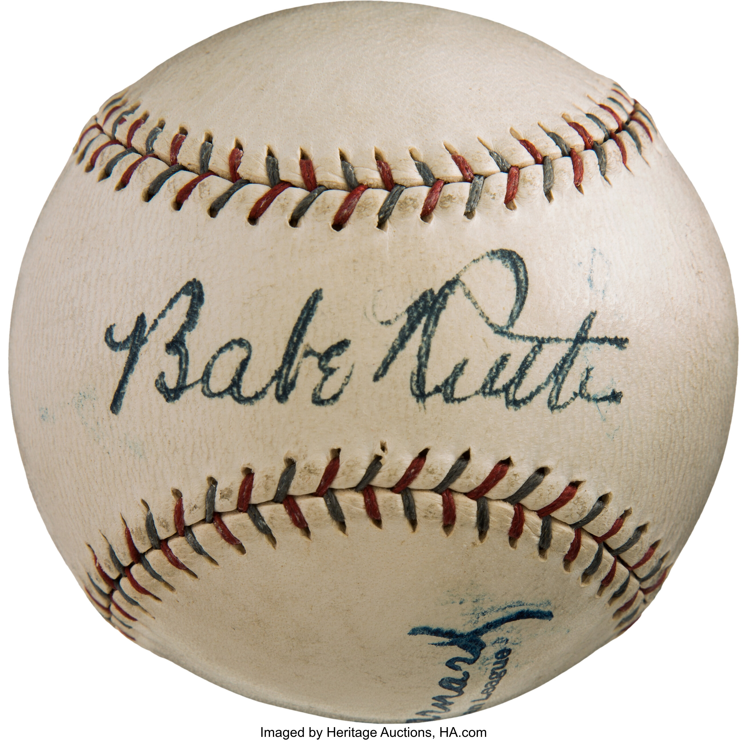 Lot Detail - Babe Ruth Signed Baseball - PSA/DNA Grade 7.5