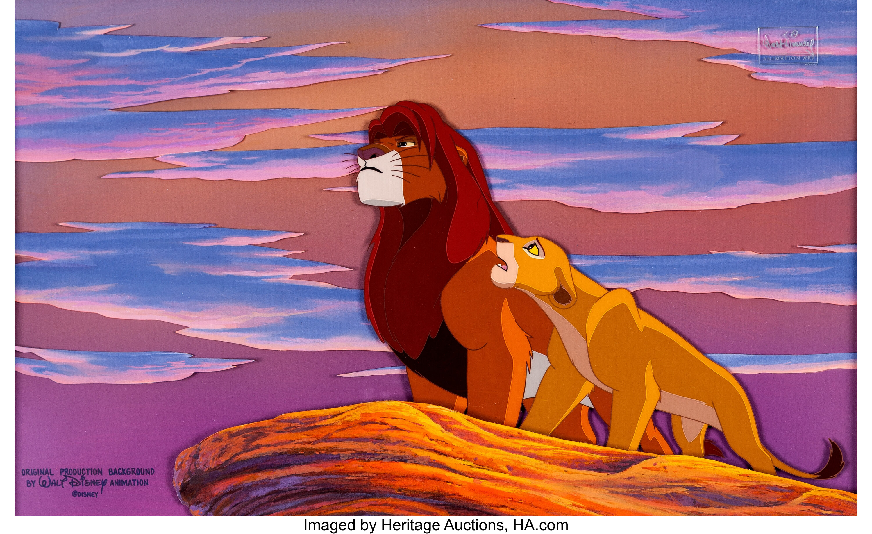 Lion King Ii Simbas Pride Simba And Nala Presentation Cel Lot