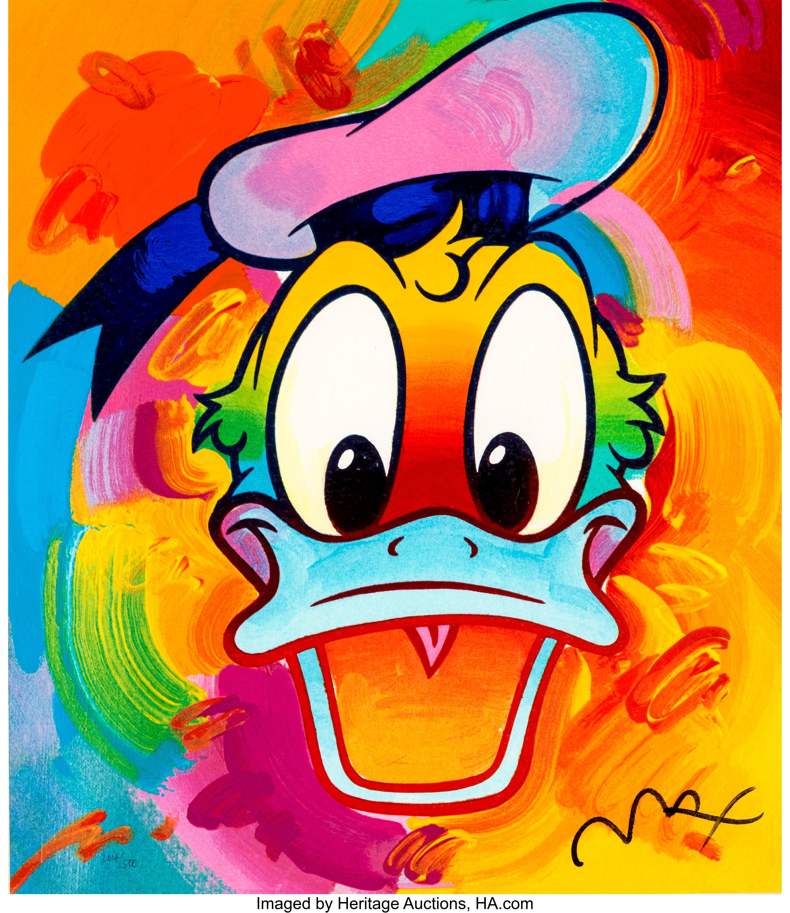 Peter Max Donald Duck Suite I Serigraph #205/500 (1994).... | Lot ...