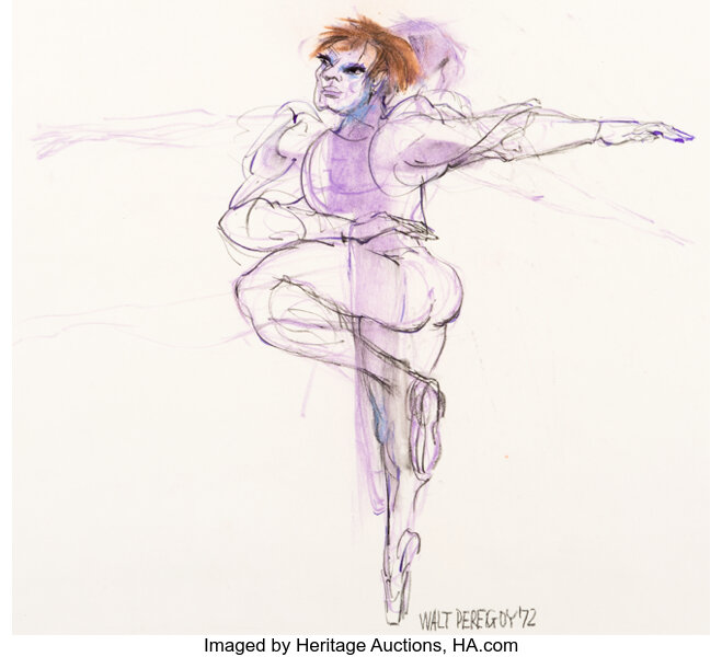 drawing of a male ballerina