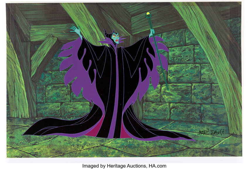 Sleeping Beauty Maleficent Production Cel Setup (Walt Disney,, Lot #95143