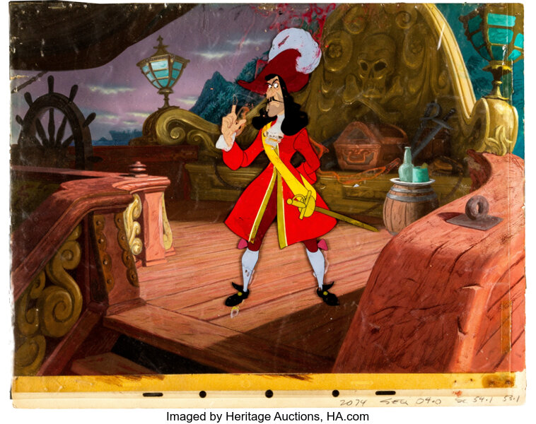 Peter Pan Painted Master Background and Captain Hook Color Model, Lot  #95194