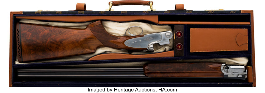 Cased 12 Gauge Beretta SO-5 Sidelock Over and Under Shotgun