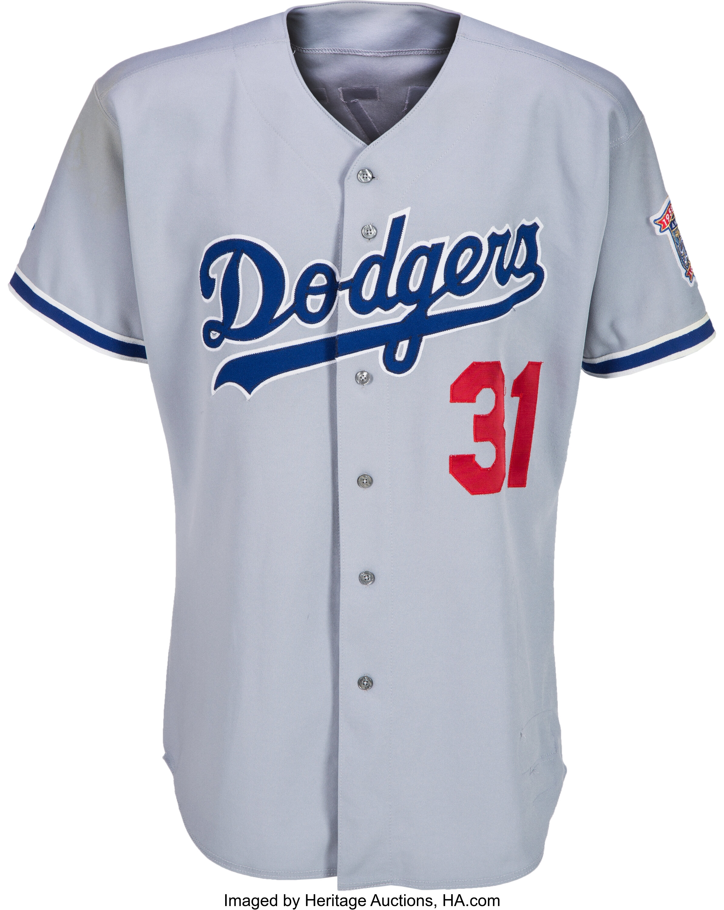 1998 Mike Piazza Game Worn Los Angeles Dodgers Jersey