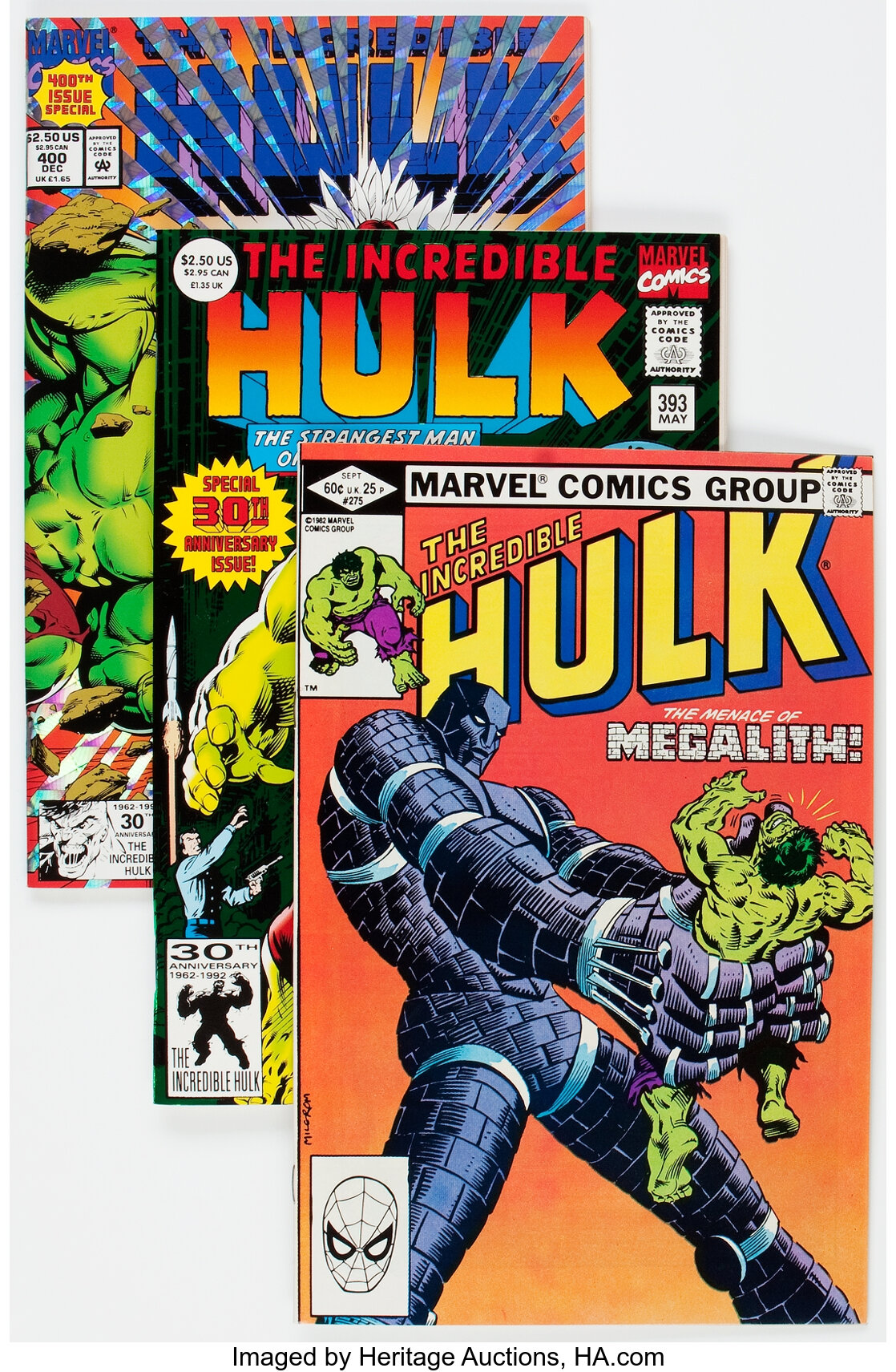The Incredible Hulk 275 400 Box Lot Marvel 0 Condition Average Lot Heritage Auctions