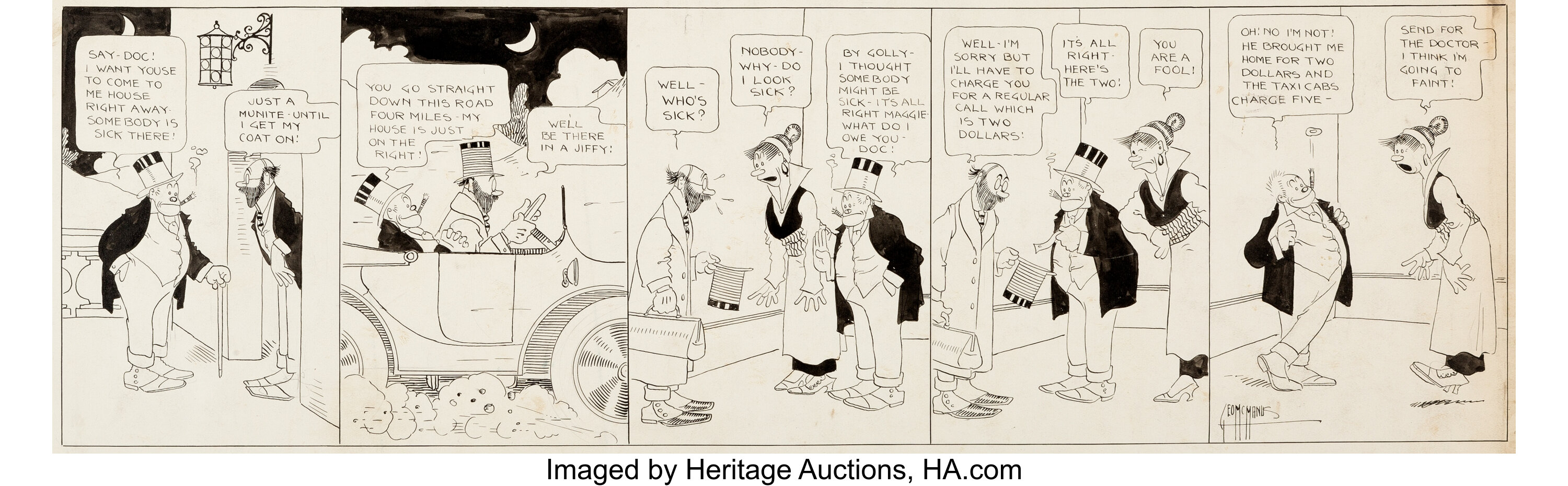 George Mcmanus Bringing Up Father Daily Comic Strip Original Art Lot 15144 Heritage Auctions