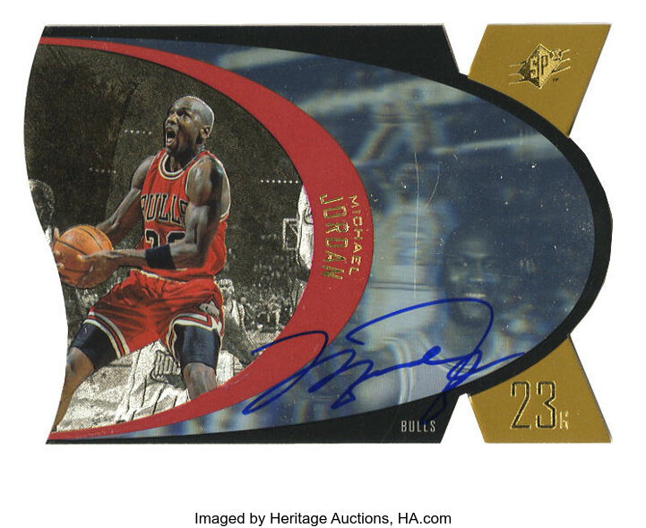 1996-97 SPx Gold Signed Michael Jordan #5. Signature from His 