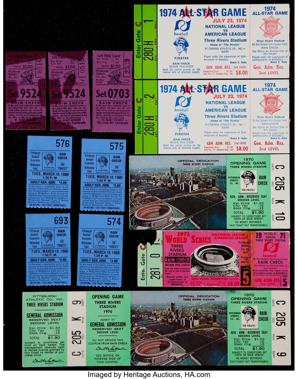 Pittsburgh Pirates World Series Ticket Collection