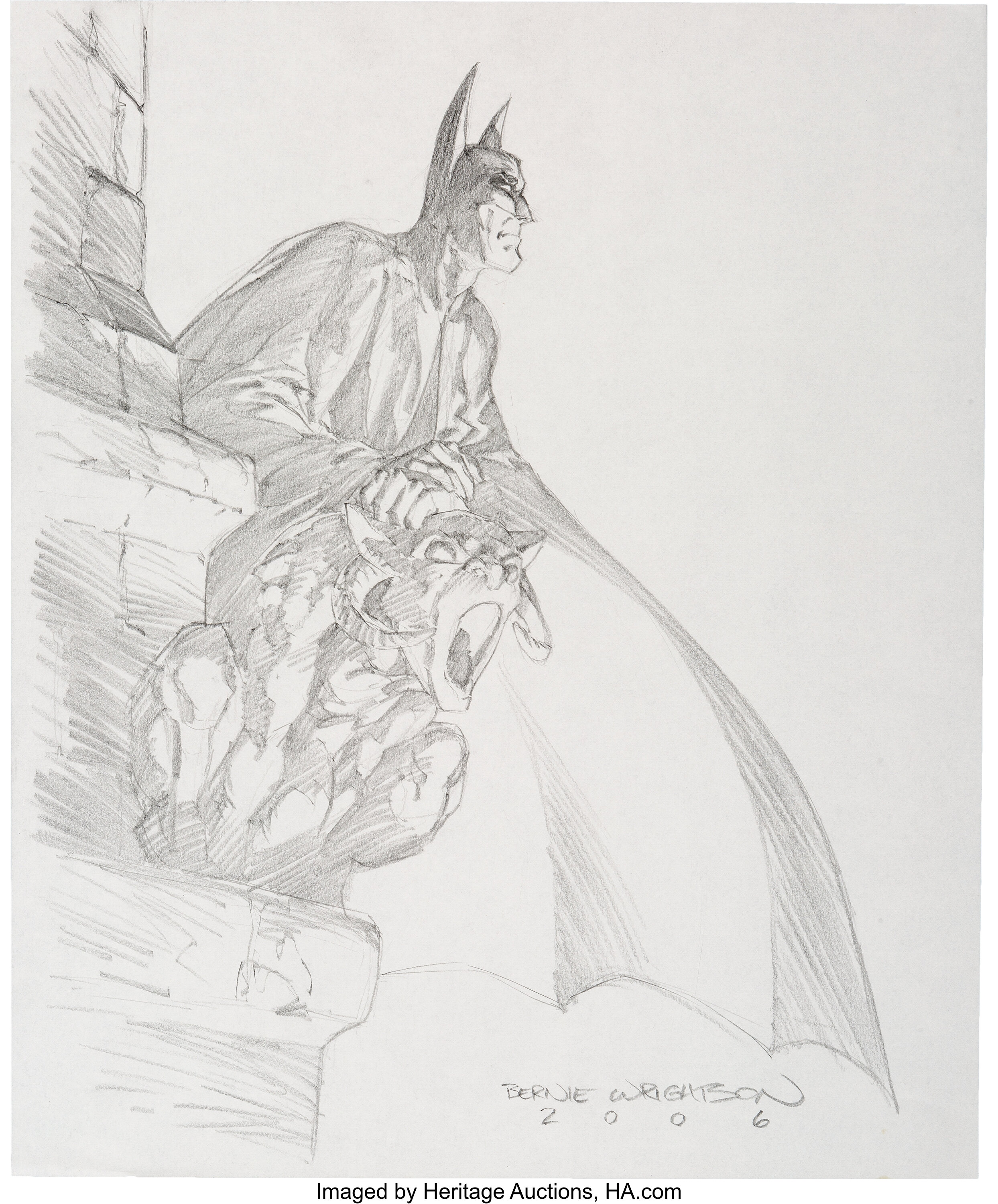 Bernie Wrightson Batman Sketch Original Art 2006 Original Lot 11192 Heritage Auctions