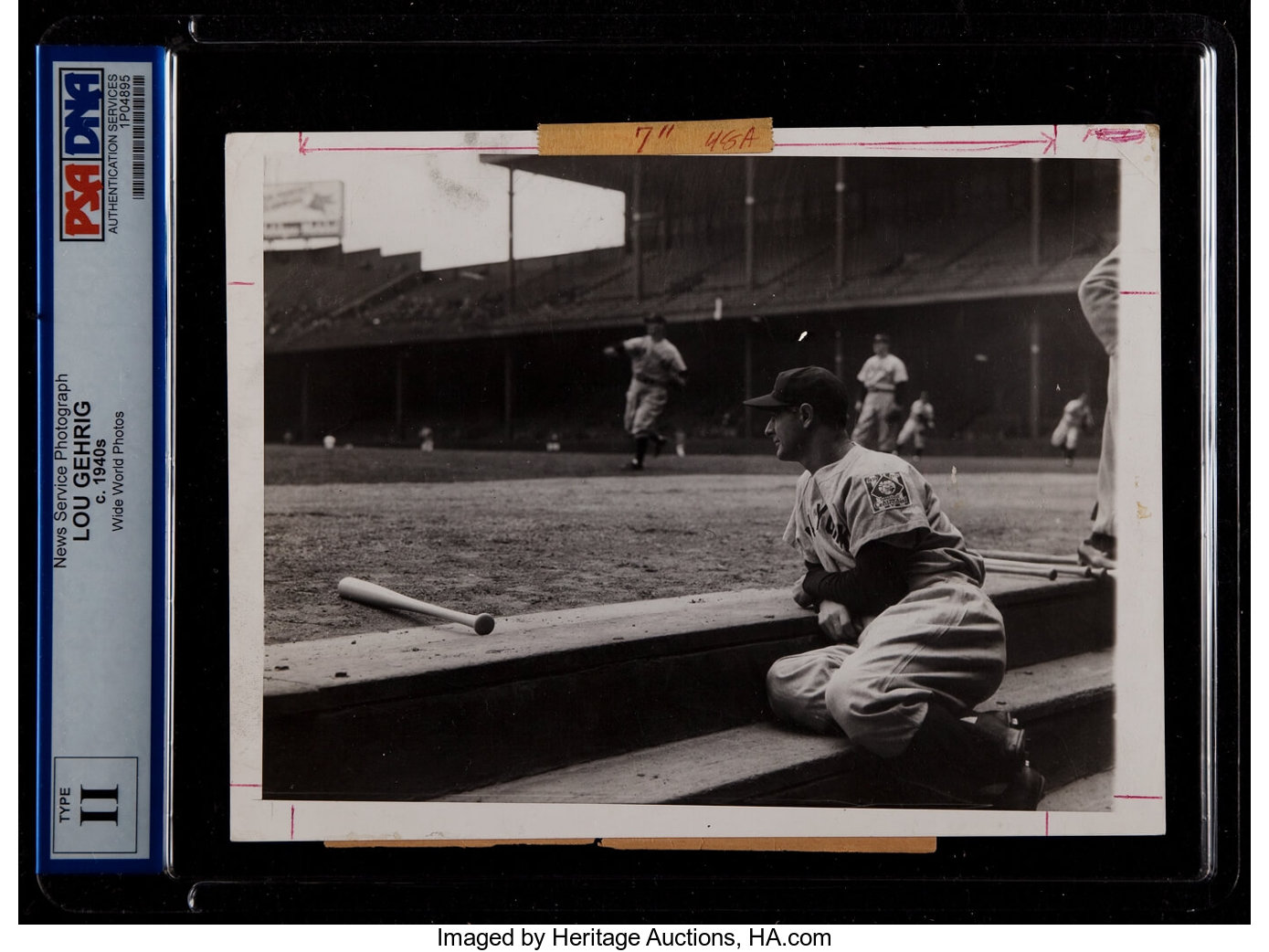 Circa 1940's Lou Gehrig Original Type II Photograph. Baseball