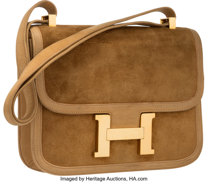 Hermès Constance 18 Paprika Doblis Suede with Gold Hardware - 2021, Z